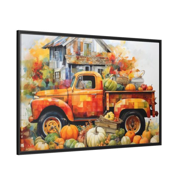 88289-40.jpg Autumn Pumpkin Truck Calendar Art Framed Canvas