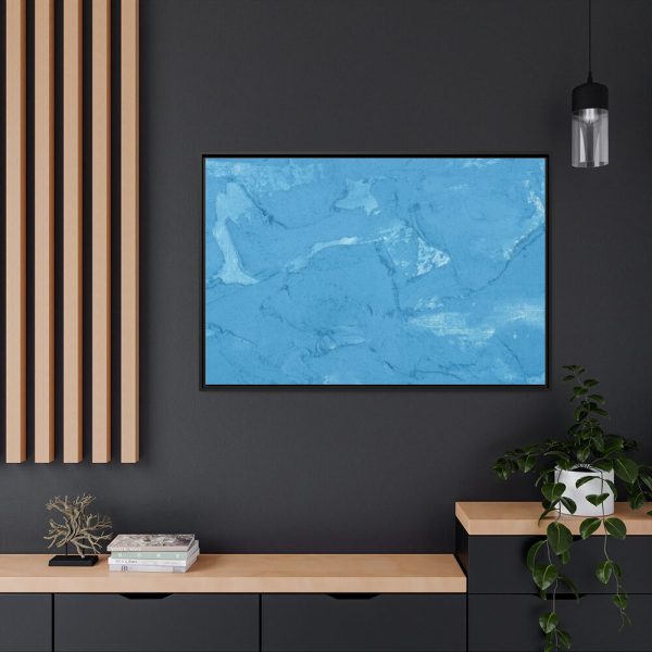 88289-404.jpg Blue Cream Texture Framed Canvas