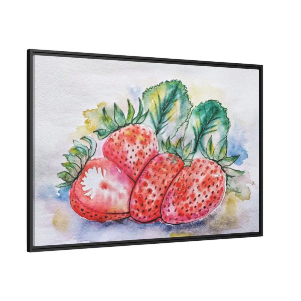 88289-405.jpg Strawberry, Watercolor, Drawing Framed Canvas