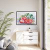 88289-408.jpg Strawberry, Watercolor, Drawing Framed Canvas