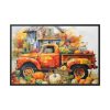 88289-41.jpg Autumn Pumpkin Truck Calendar Art Framed Canvas