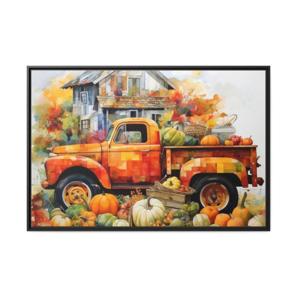 88289-41.jpg Autumn Pumpkin Truck Calendar Art Framed Canvas