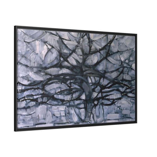 Piet Mondrian's Gray Tree Framed Canvas