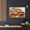 88289-44.jpg Autumn Pumpkin Truck Calendar Art Framed Canvas