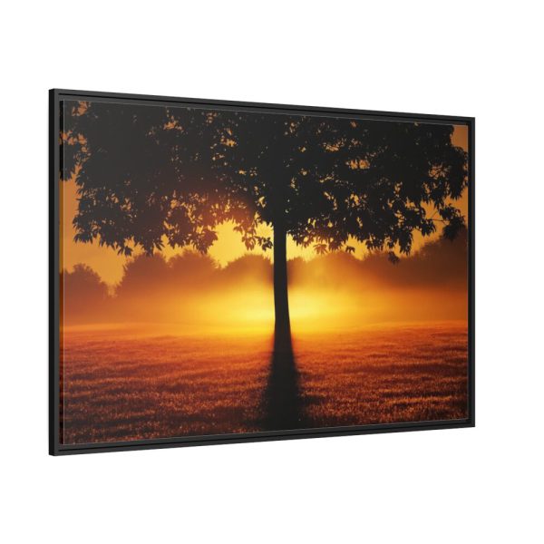 88289-440.jpg Sunrise Tree Silhouette Nature Framed Canvas