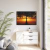 88289-443.jpg Sunrise Tree Silhouette Nature Framed Canvas