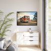 88289-48.jpg Speeding Fire Truck Framed Canvas