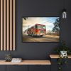 88289-49.jpg Speeding Fire Truck Framed Canvas