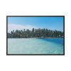 88289-491.jpg Boat Moored at an Island Framed Canvas