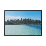 Boat Moored at an Island  Framed Canvas - Image 2