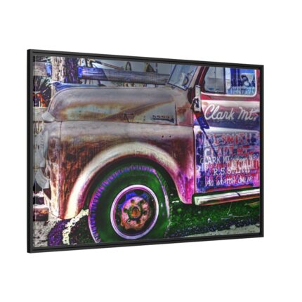 Vintage Pick-up Truck Framed Canvas