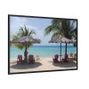 88289-500.jpg Sunny Beach With Palm Tree Framed Canvas