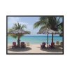 88289-501.jpg Sunny Beach With Palm Tree Framed Canvas