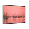 88289-505.jpg Pink Photo With Boats Framed Canvas