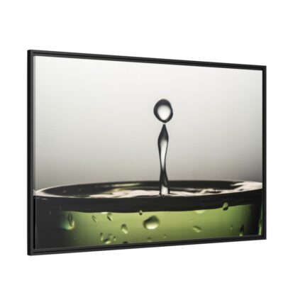 Water Droplets Framed Canvas