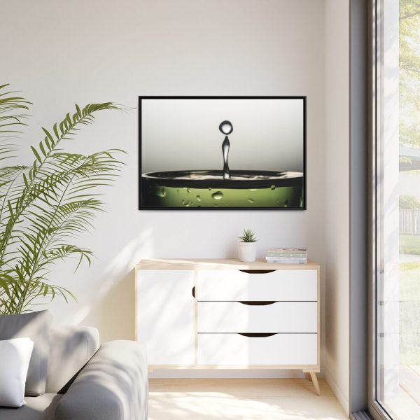 88289-518.jpg Water Droplets Framed Canvas