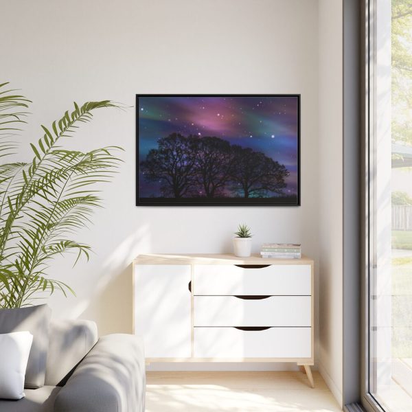 88289-523.jpg Tree Forest Starry Aurora Framed Canvas