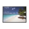 Tropical Beach, Trees, Shoreline in Summer Framed Canvas