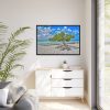 88289-533.jpg Water Texture of Beach Scenery Framed Canvas
