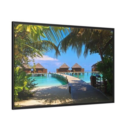 Exotic Tropical Island Framed Canvas