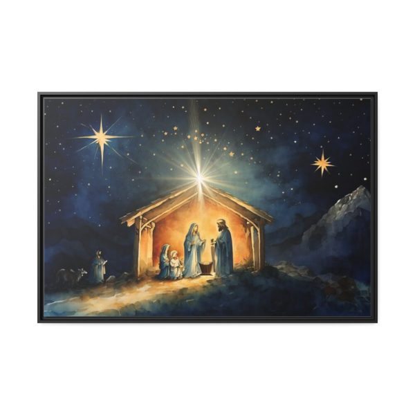 88289-556.jpg Abstract Representation of the Birth of Jesus Framed Canvas