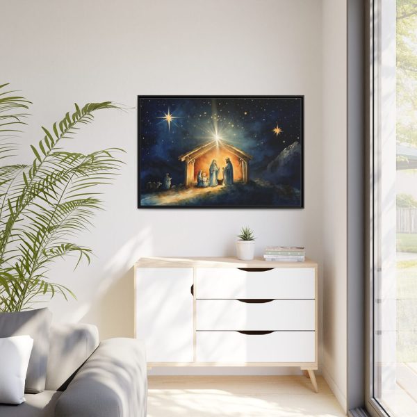 88289-558.jpg Abstract Representation of the Birth of Jesus Framed Canvas