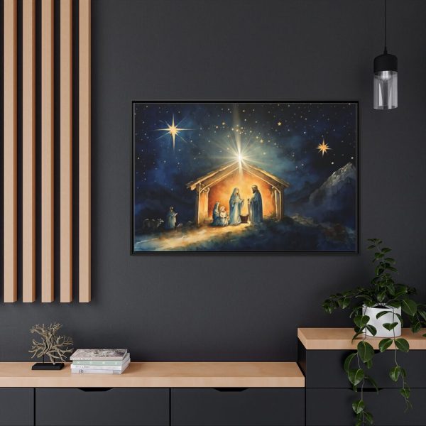 88289-559.jpg Abstract Representation of the Birth of Jesus Framed Canvas