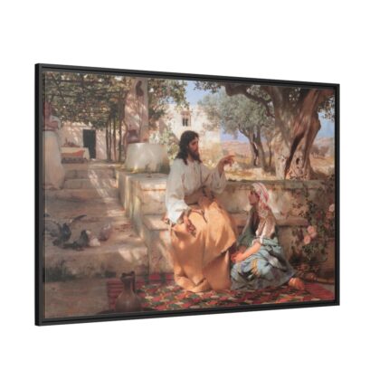 Semiradsky Christ Martha Maria Framed Canvas