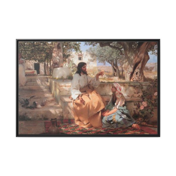 88289-561.jpg Semiradsky Christ Martha Maria Framed Canvas