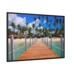 Tropics Palms Framed Canvas