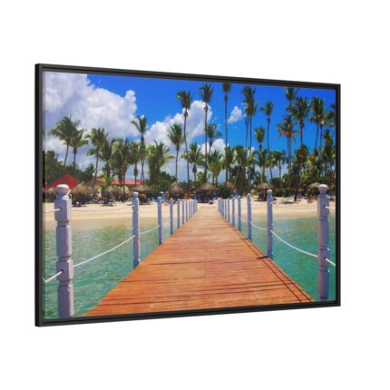 Tropics Palms Framed Canvas