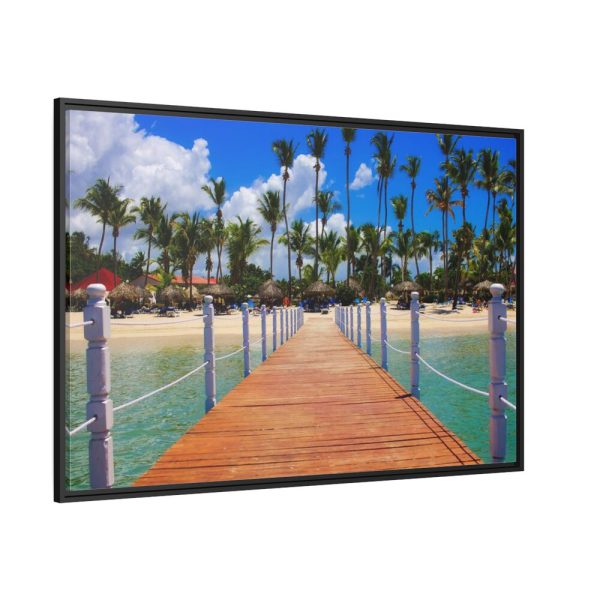 Tropics Palms Framed Canvas