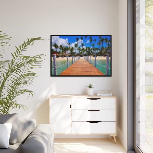 Tropics Palms Framed Canvas