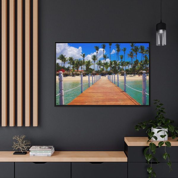 Tropics Palms Framed Canvas