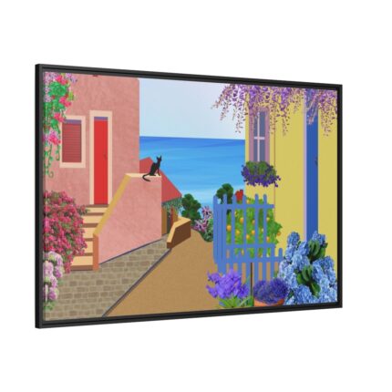 House in Italy Framed Canvas