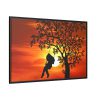 88289-590.jpg Sunset Girl Swing Silhouette Framed Canvas