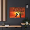 88289-594.jpg Sunset Girl Swing Silhouette Framed Canvas
