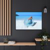 88289-619.jpg Woman On The Beach Framed Canvas