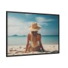 Young Woman On The Beach Framed Canvas