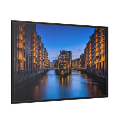 Canal Reflection Framed Canvas