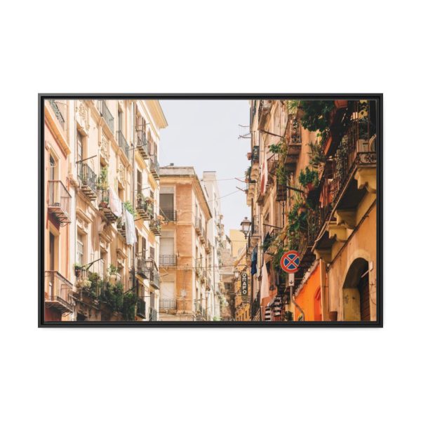 88289-641.jpg Vintage Neighborhood in Cagliari Framed Canvas