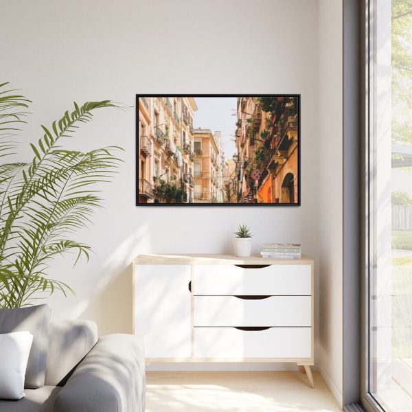 88289-643.jpg Vintage Neighborhood in Cagliari Framed Canvas