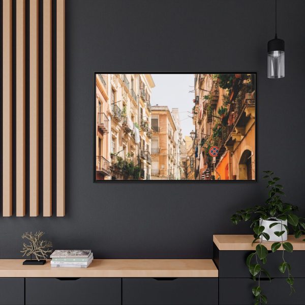 88289-644.jpg Vintage Neighborhood in Cagliari Framed Canvas