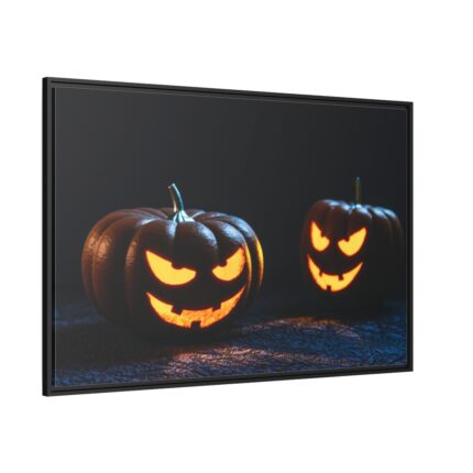 Halloween Pumpkin Decoration Framed Canvas