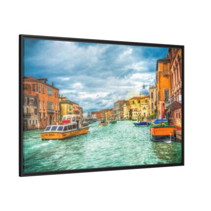 Italy Gondola Framed Canvas