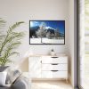 88289-658.jpg Blue Sky Cold Daylight Fosty Trees Framed Canvas