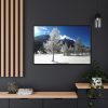 88289-659.jpg Blue Sky Cold Daylight Fosty Trees Framed Canvas