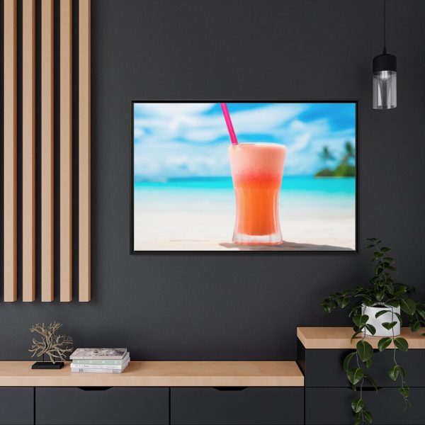 88289-664.jpg Tropical Drink On The Beach Framed Canvas