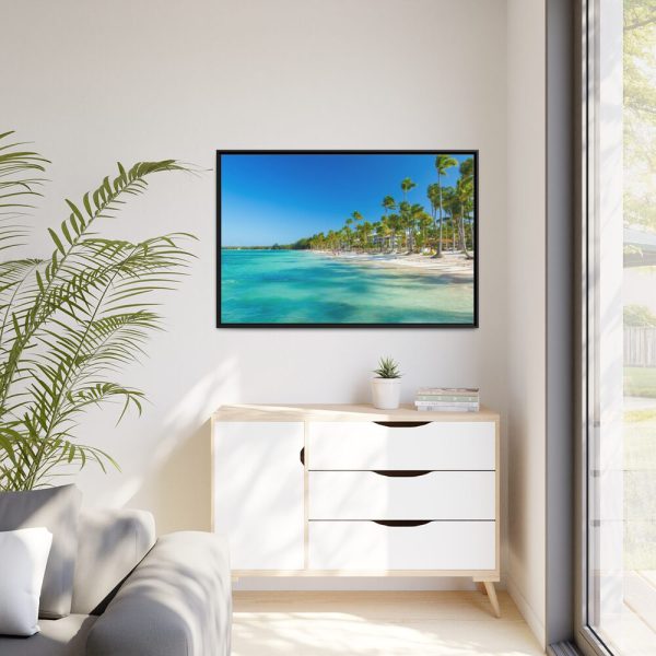 88289-683.jpg Palm Trees On The Beach Framed Canvas