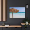 Parasol On The Beach Framed Canvas